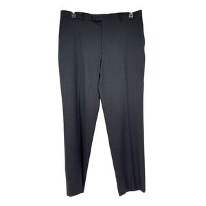 Paul Fredrick Italian Wool Dress Pants Mens 36W Charcoal Made in Italy